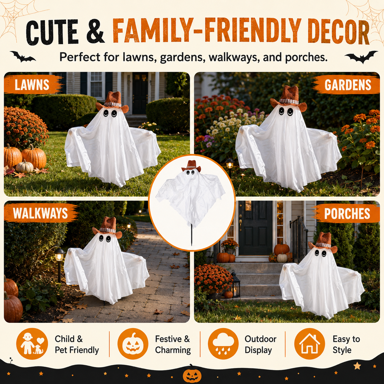 Lighted Halloween Outdoor Ghost