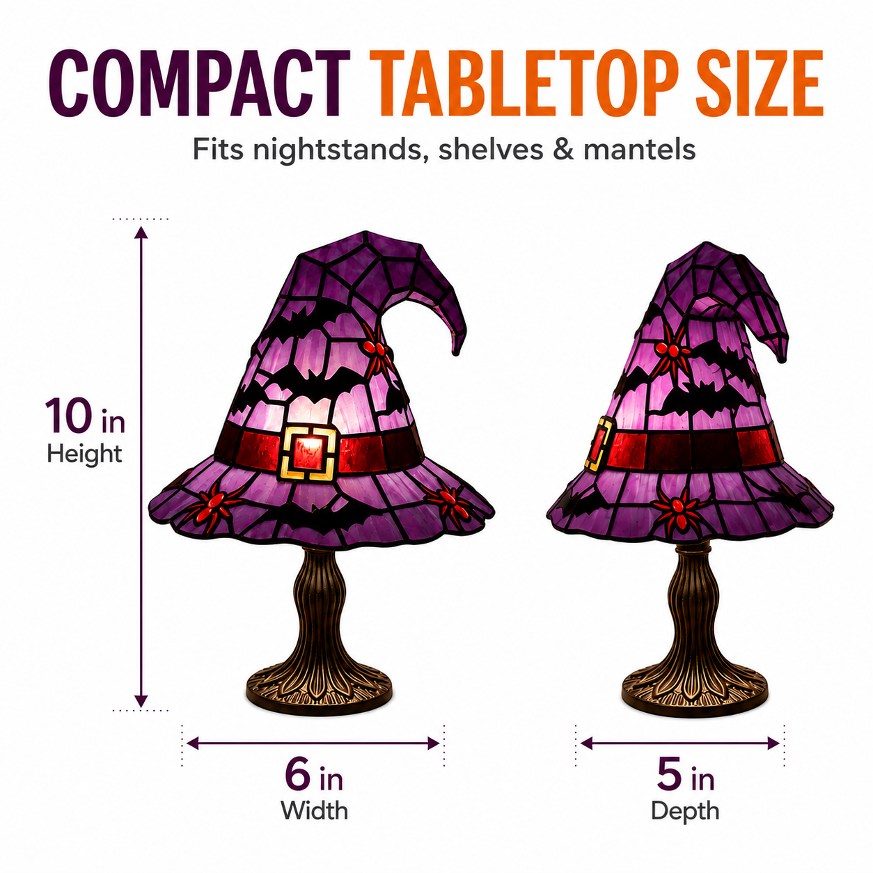 Halloween Witch Hat Table Lamp