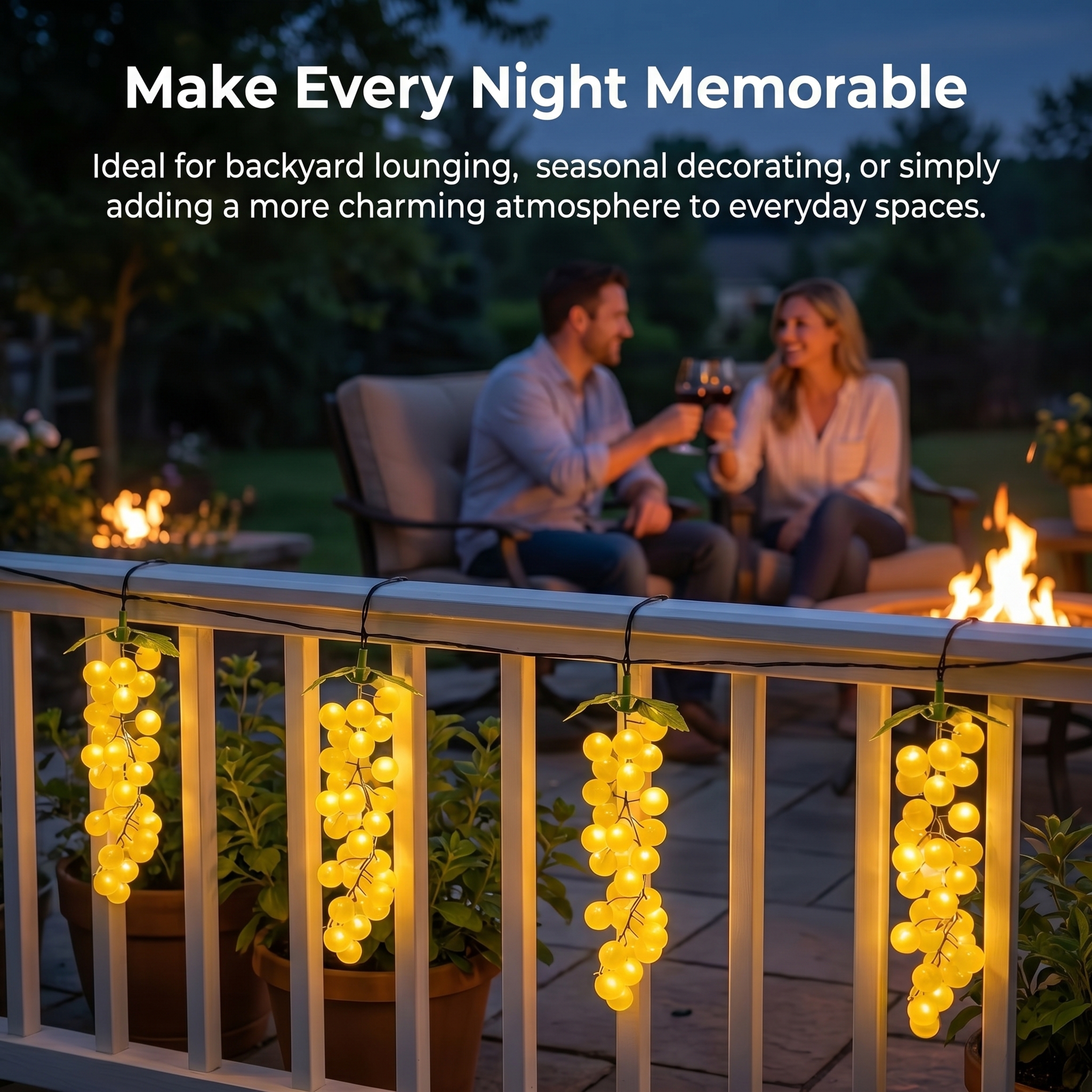 Solar & USB Grape Cluster Lights