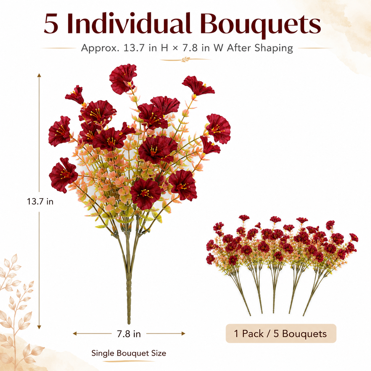 Autumn Harvest Outdoor Faux Flower Bouquets