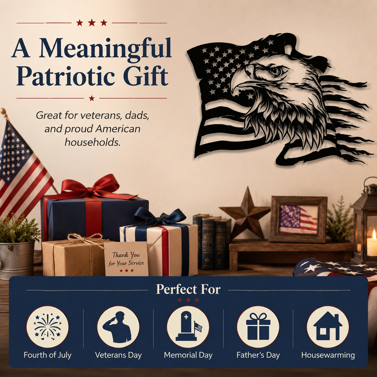 American Eagle Metal Wall Art