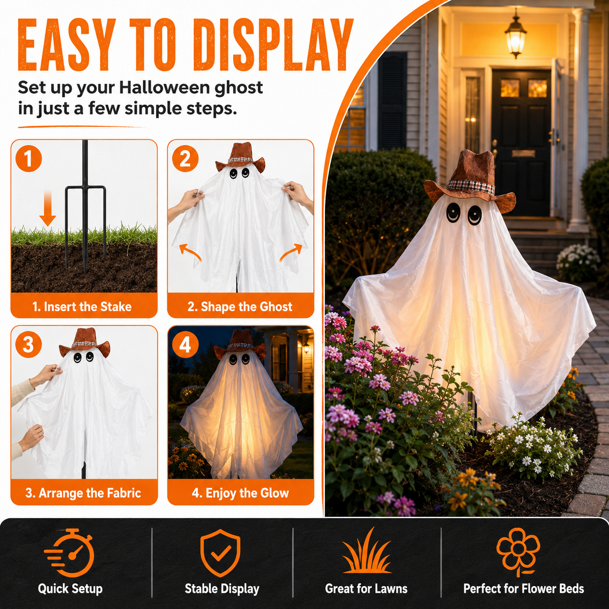 Lighted Halloween Outdoor Ghost