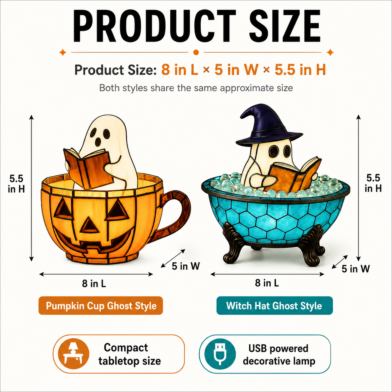 Halloween Ghost Reading Lamp