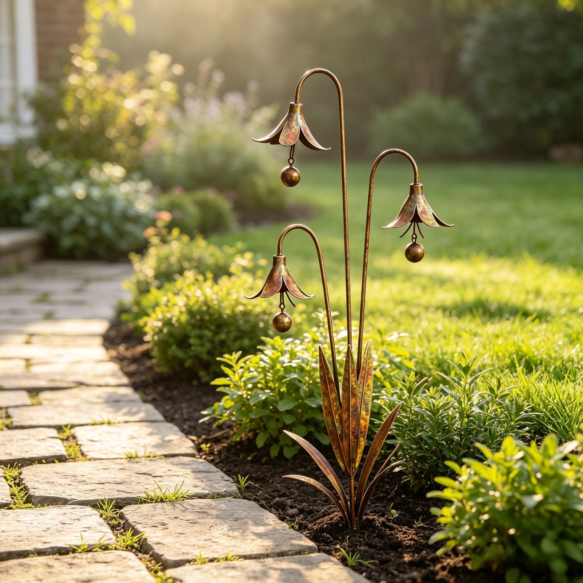 Triple Bluebells Garden Stake