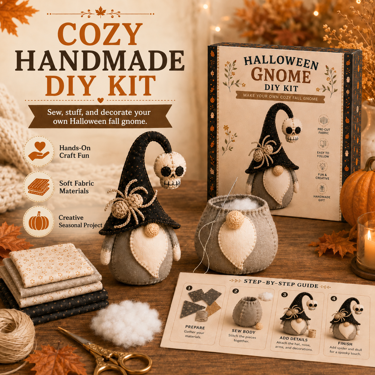 Halloween Fall Gnome DIY Craft Kit