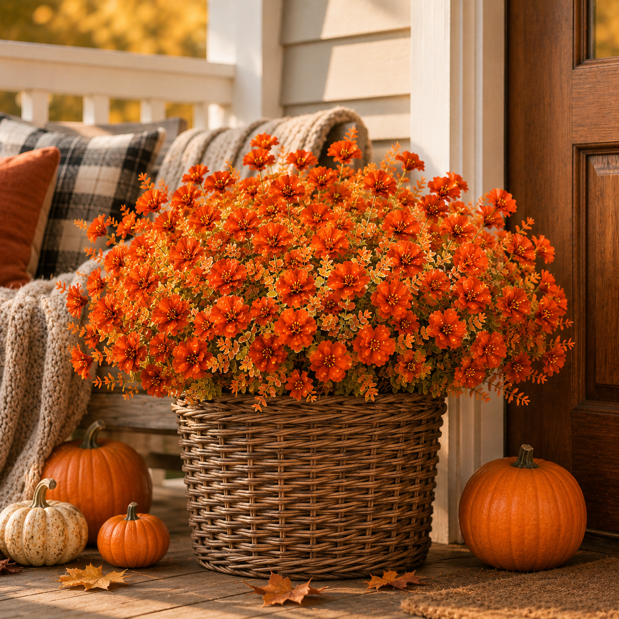 Autumn Harvest Outdoor Faux Flower Bouquets