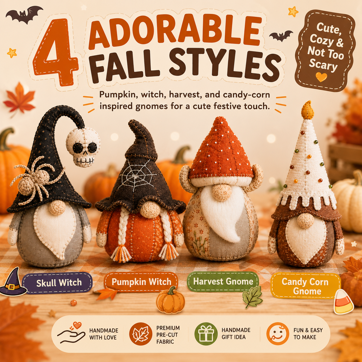 Halloween Fall Gnome DIY Craft Kit