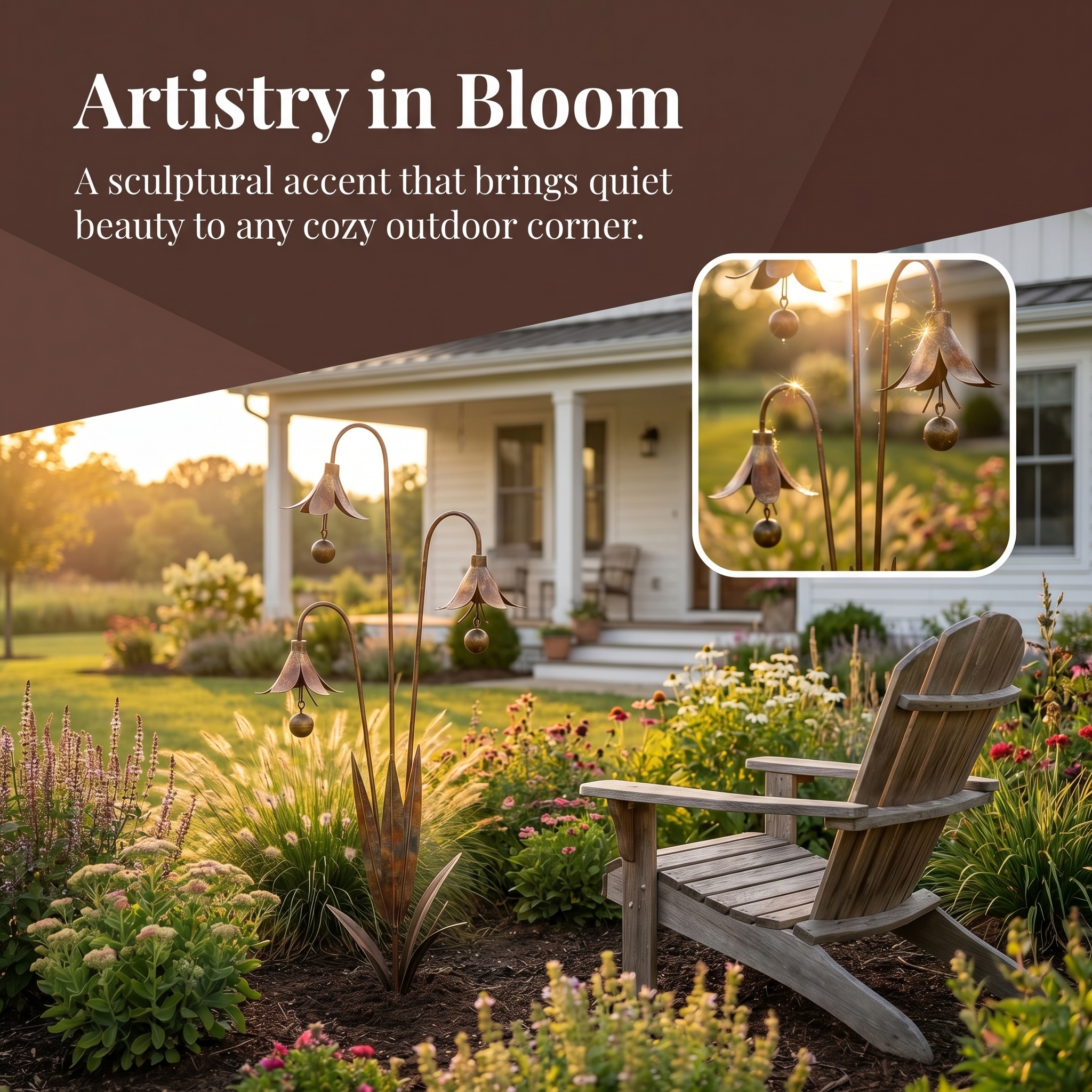 Triple Bluebells Garden Stake