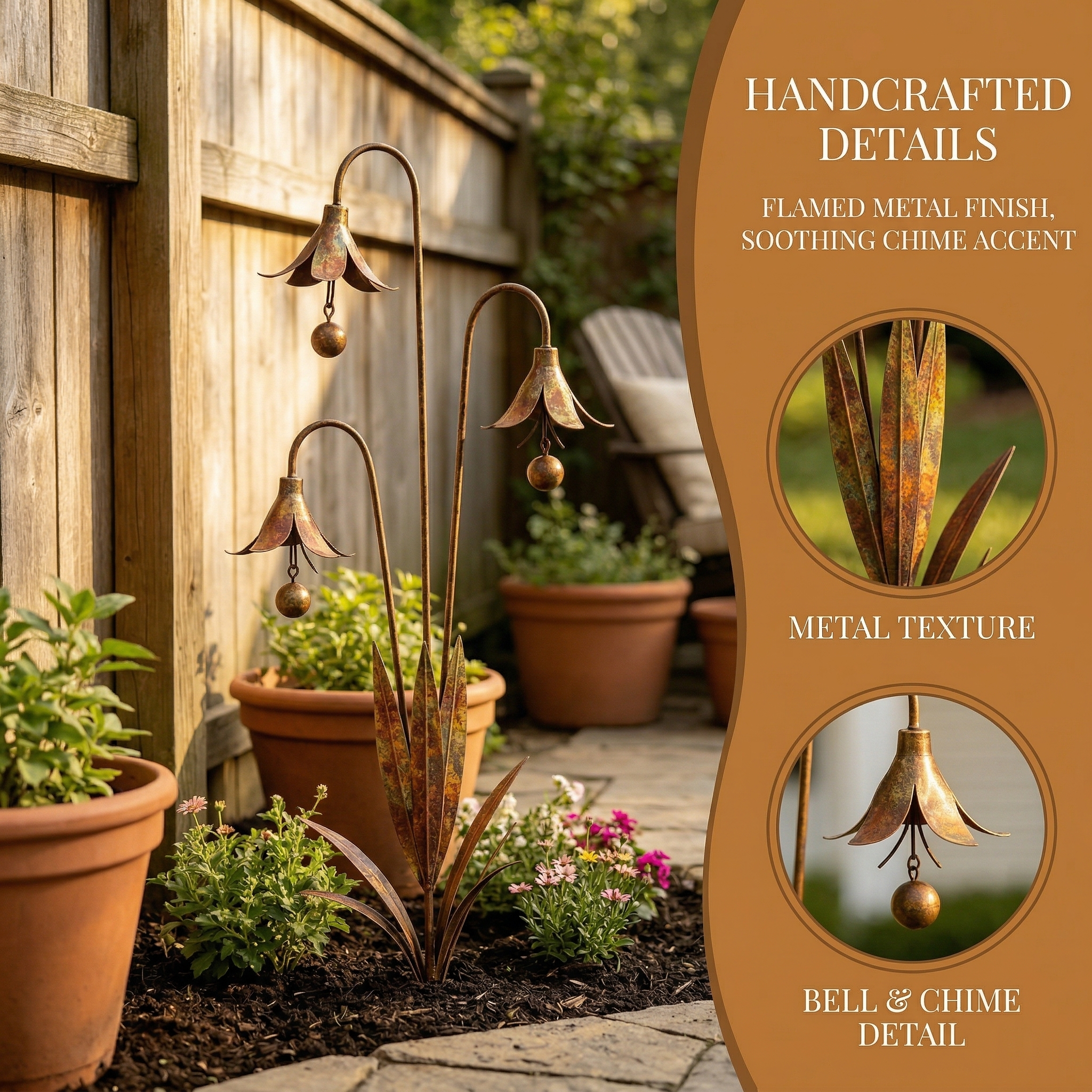 Triple Bluebells Garden Stake