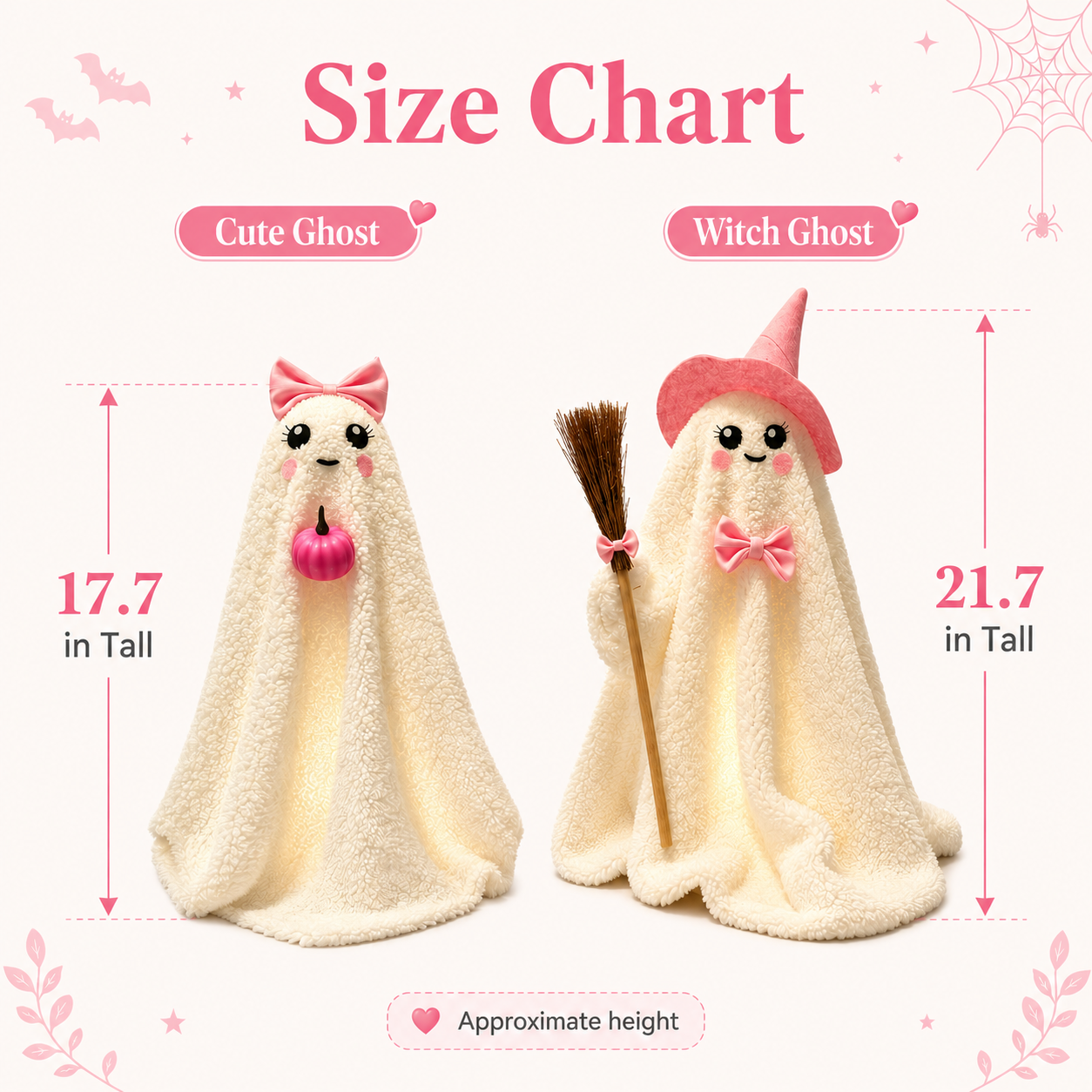 Lighted Plush Ghost Halloween Decorations