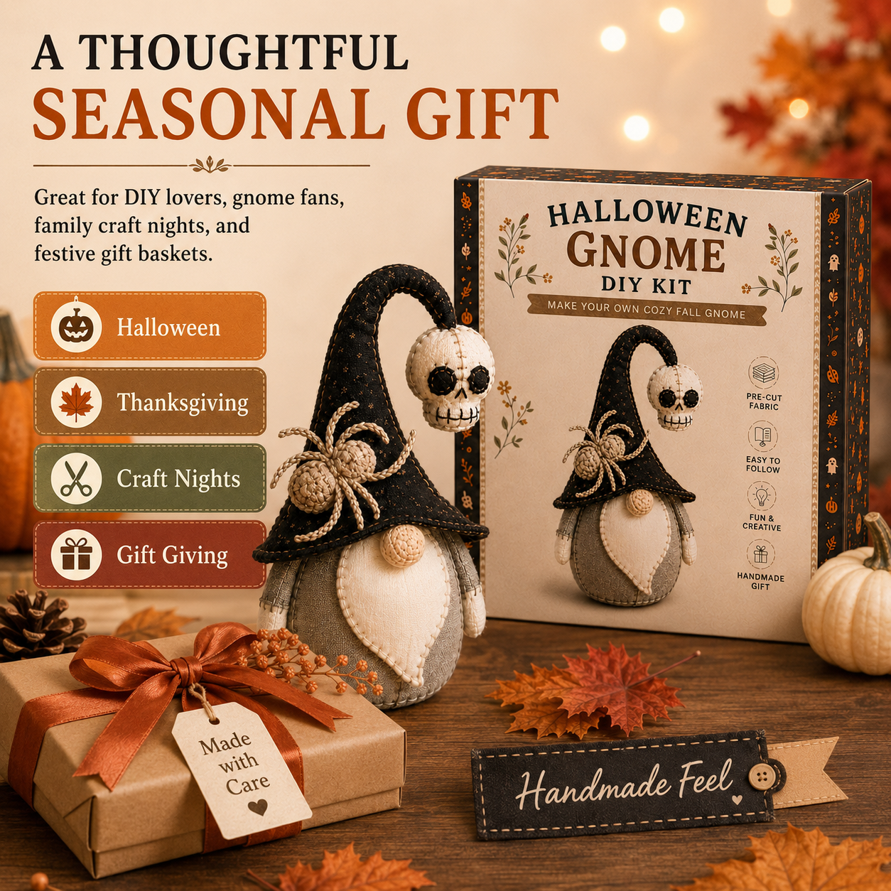 Halloween Fall Gnome DIY Craft Kit