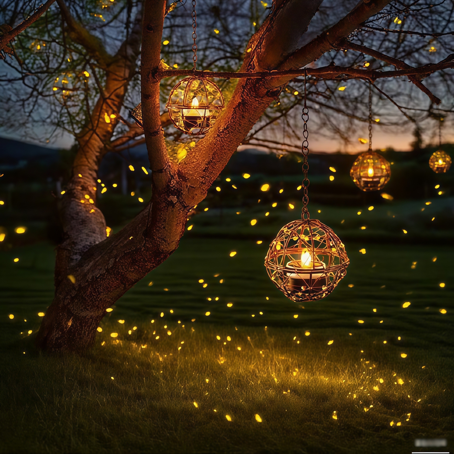 Waterproof Solar Rattan Ball Hanging Lantern