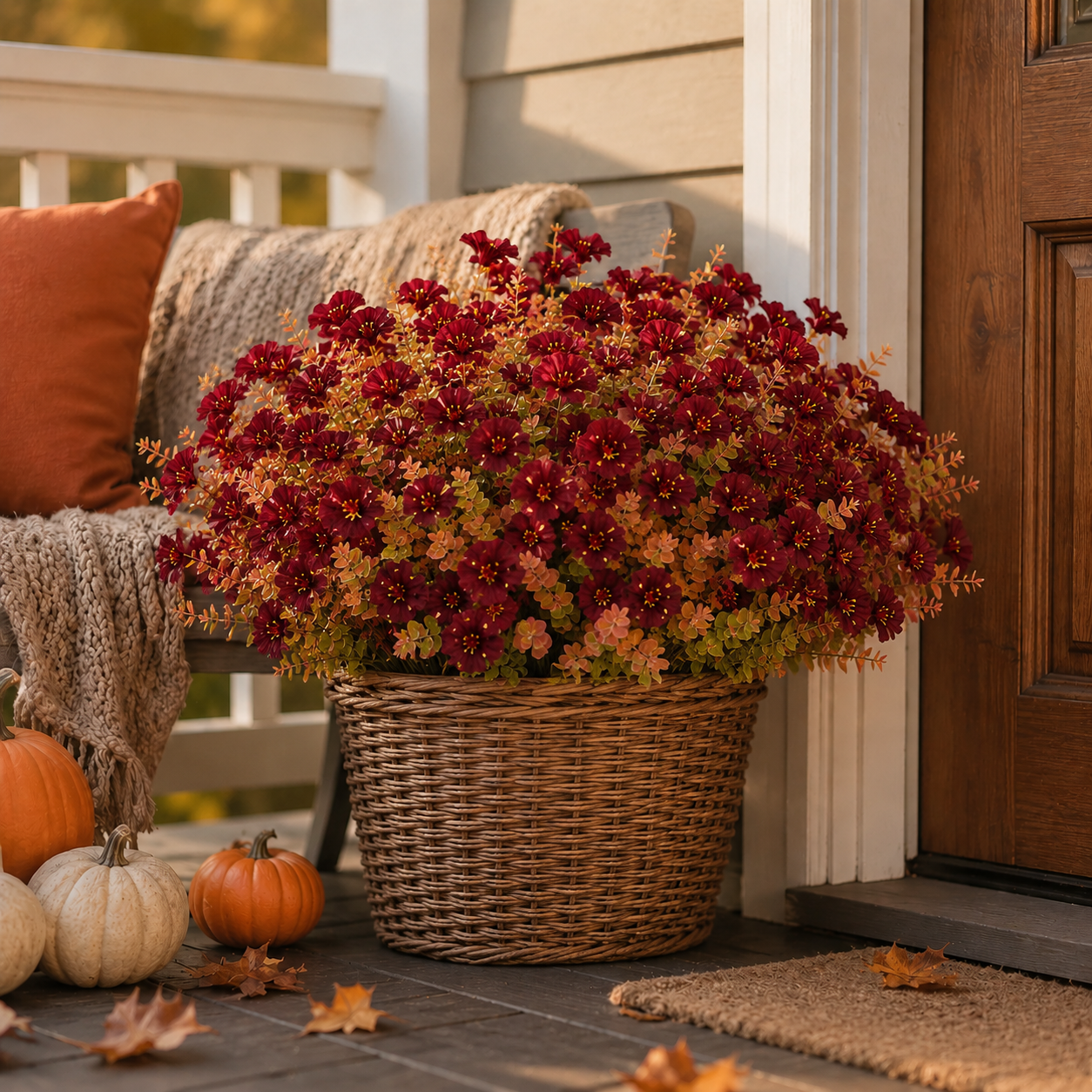 Autumn Harvest Outdoor Faux Flower Bouquets