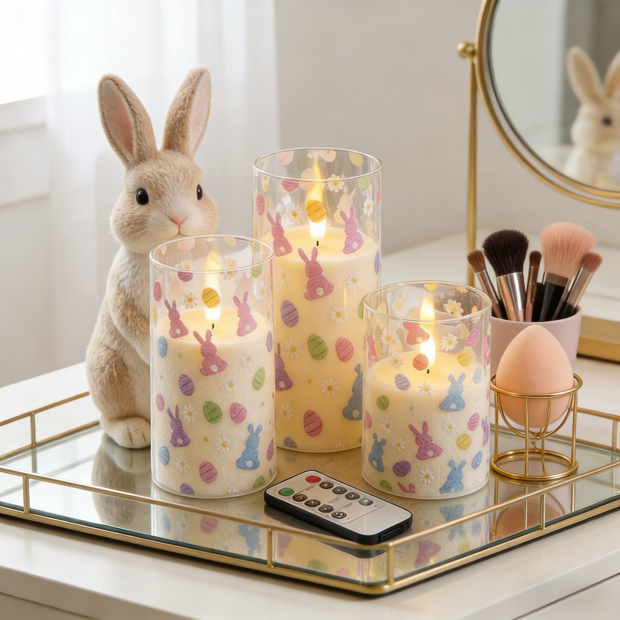 3-Pack Easter Flameless LED Candles Set