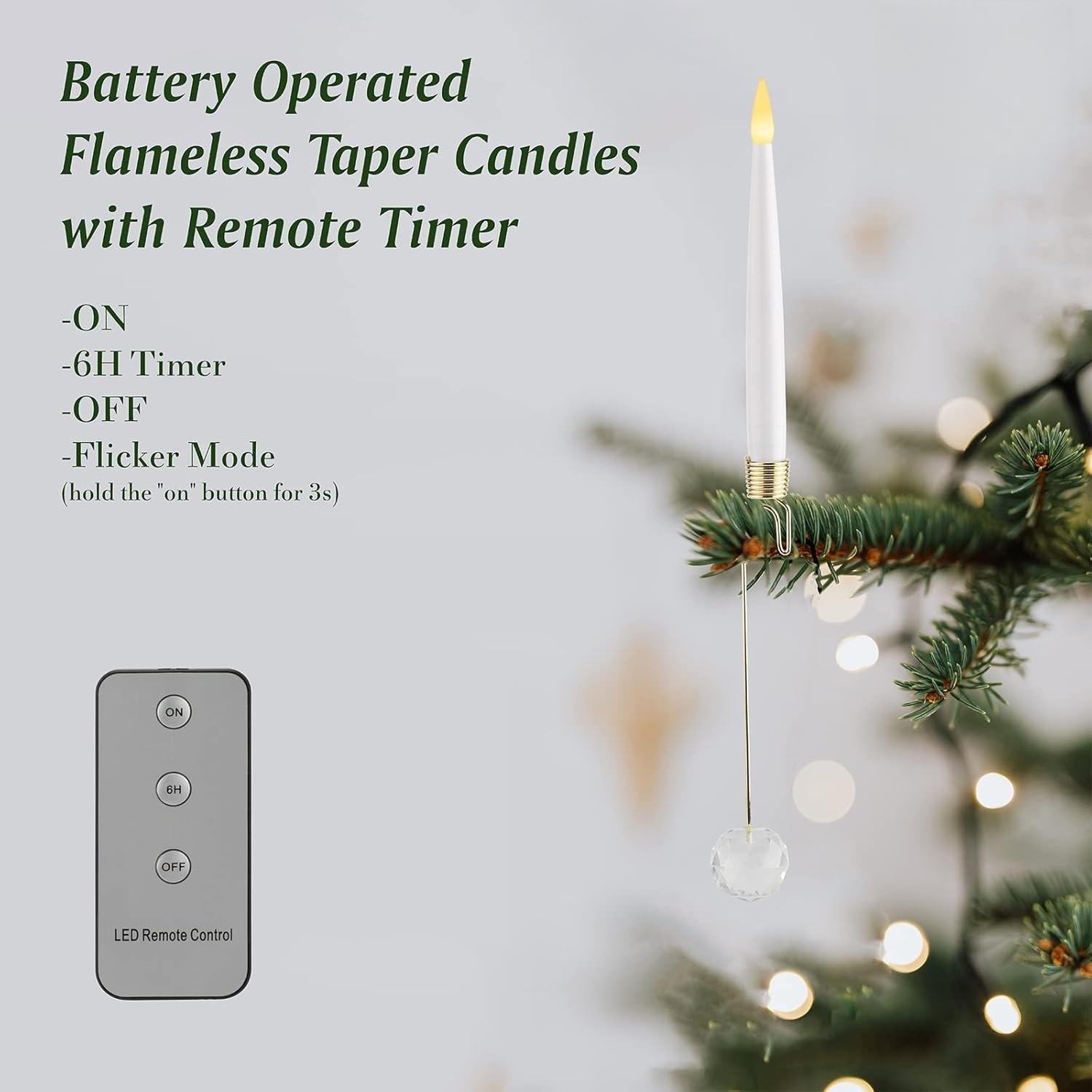 6-Pack Christmas Tree Candles