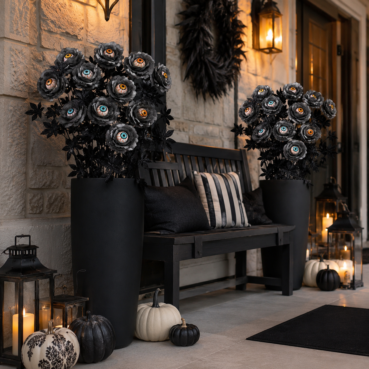 Halloween Eyeball Rose Stems