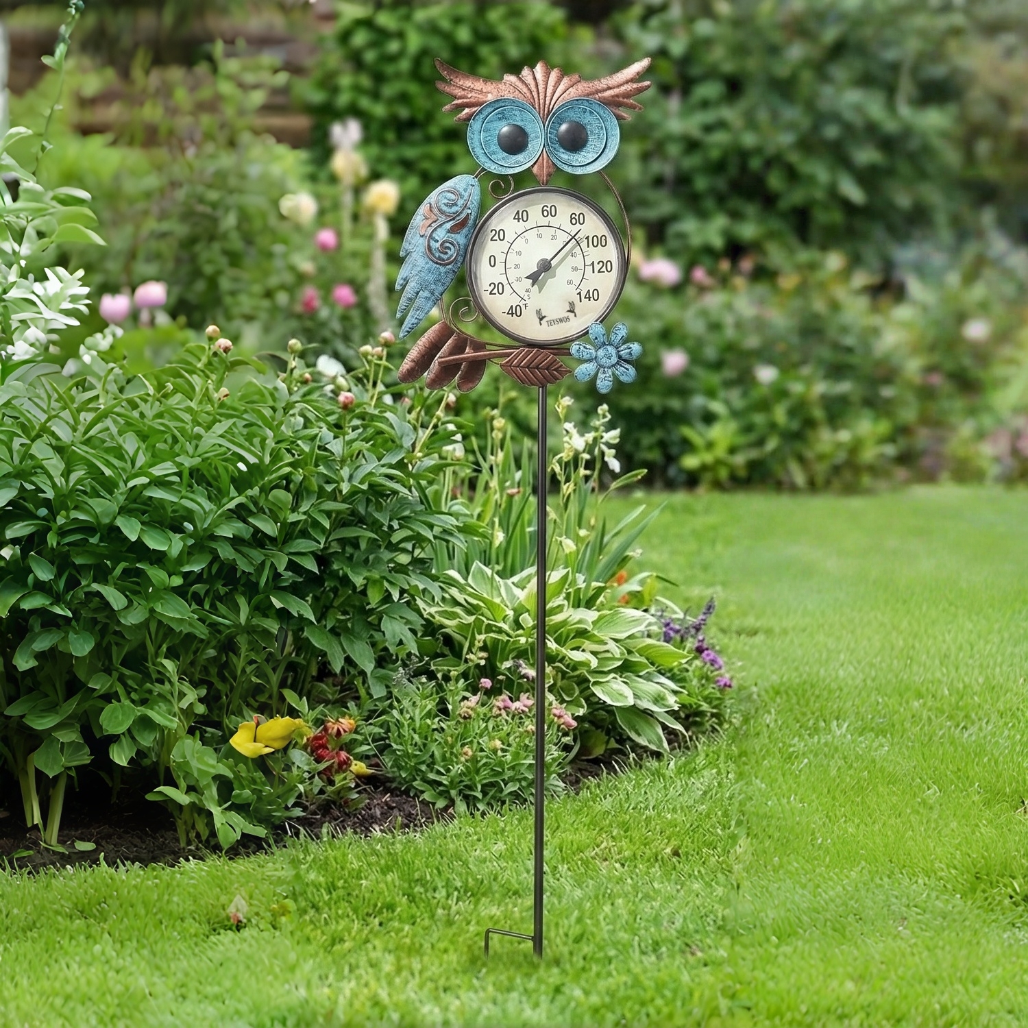 Outdoor Owl Garden Thermometer