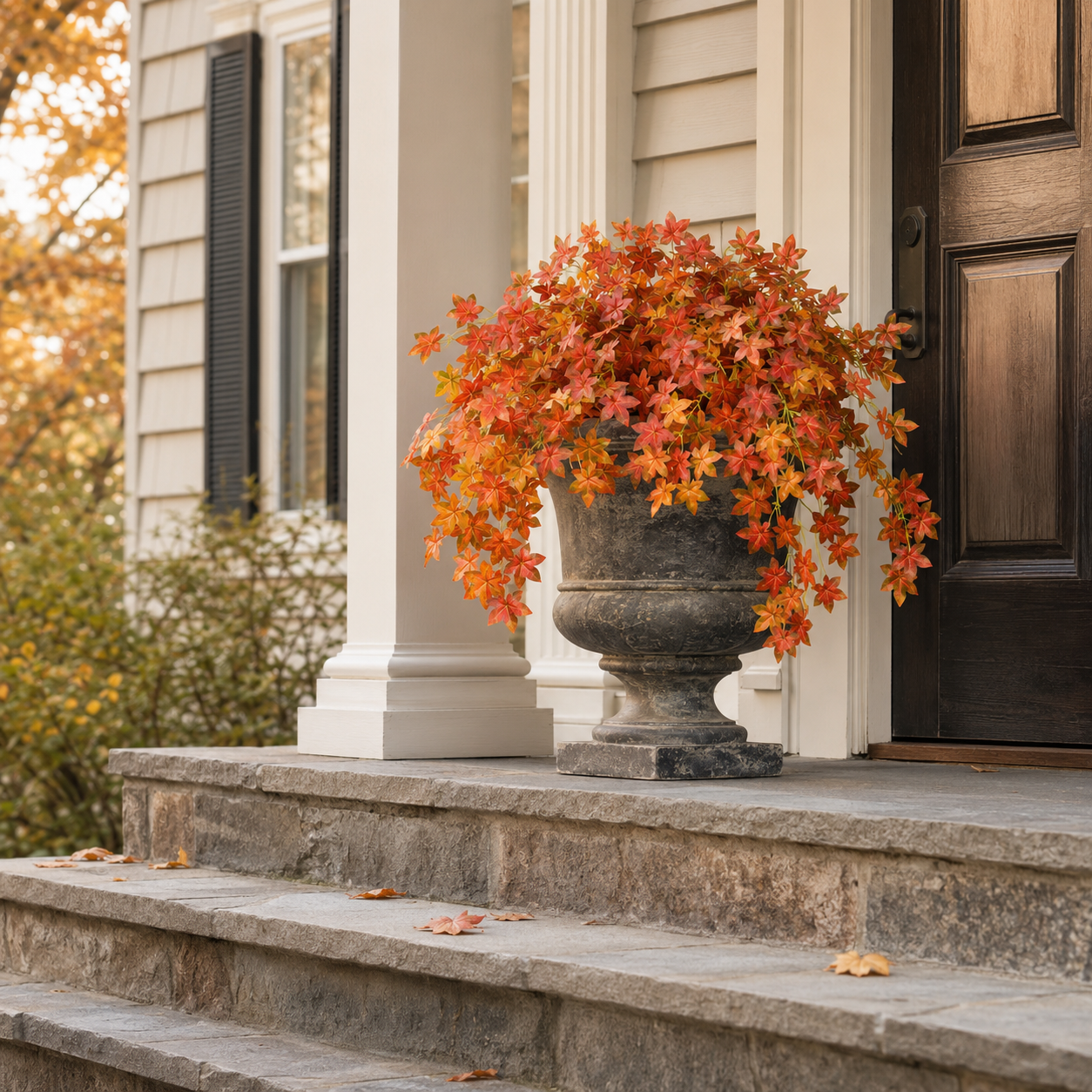 Artificial Cascading Maple Leaf Bush