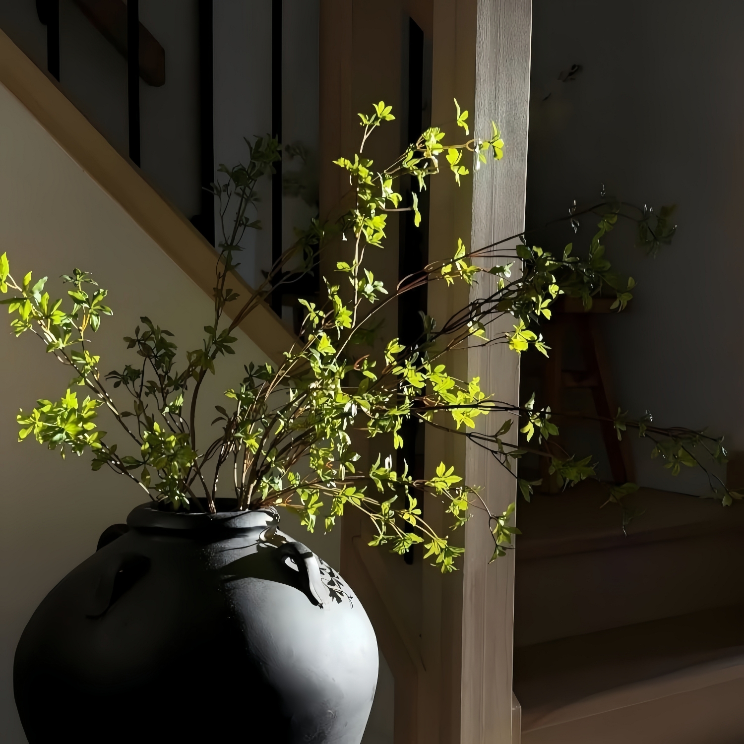 Artificial Greenery Stems – 47” Tall Real Touch Faux Enkianthus Twig Branches for Vase Filler, Home, Office, Wedding & Shop Décor