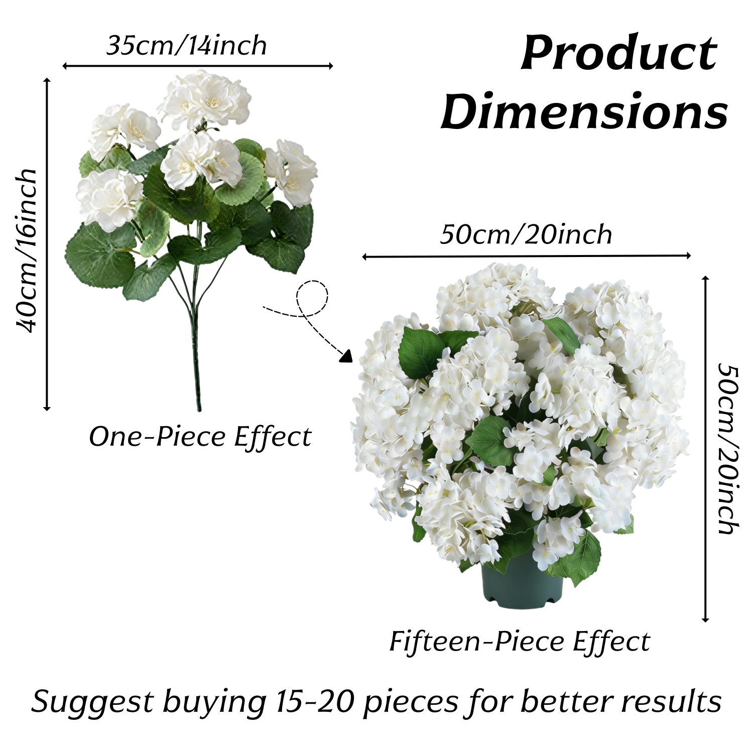 Artificial Hydrangea Bush