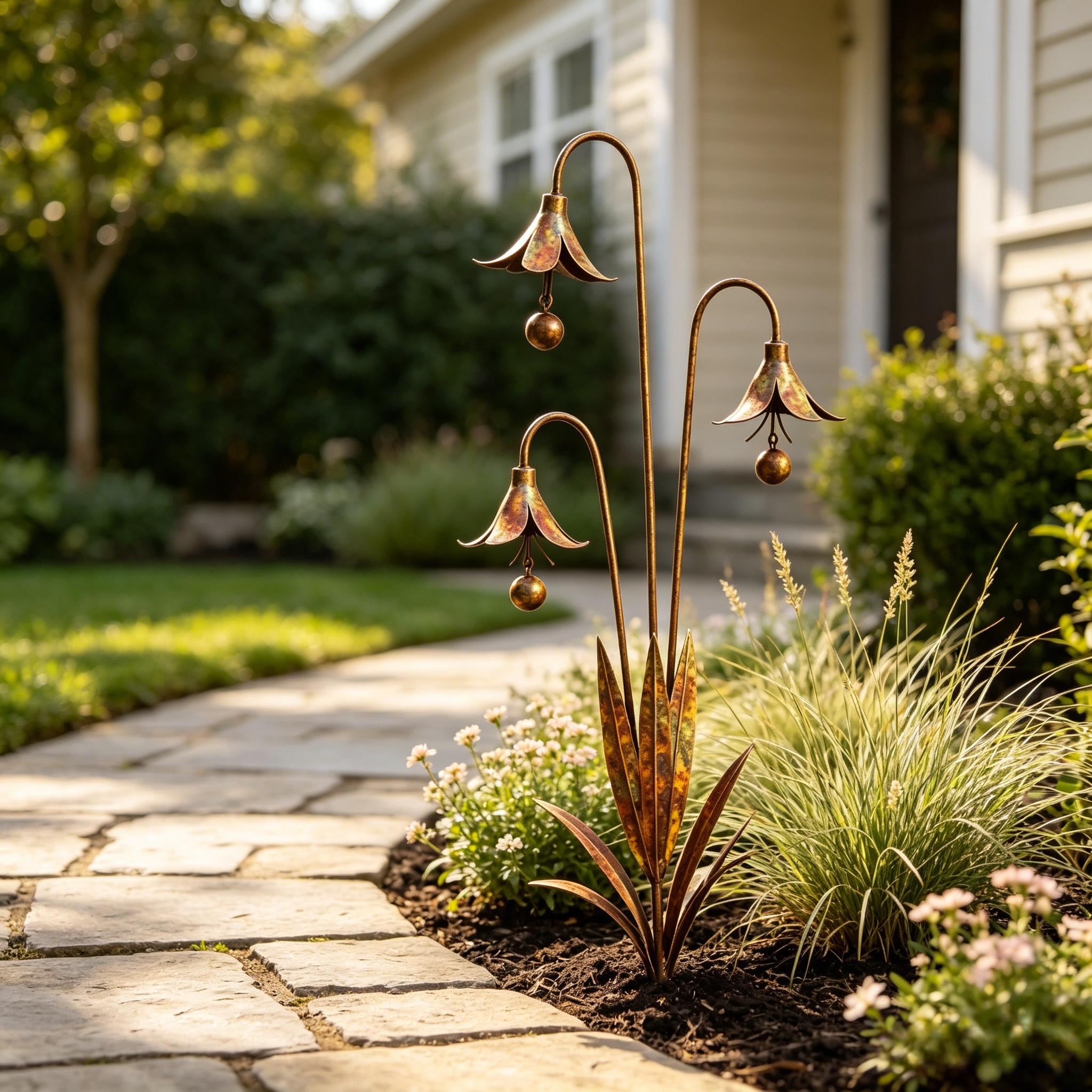 Triple Bluebells Garden Stake