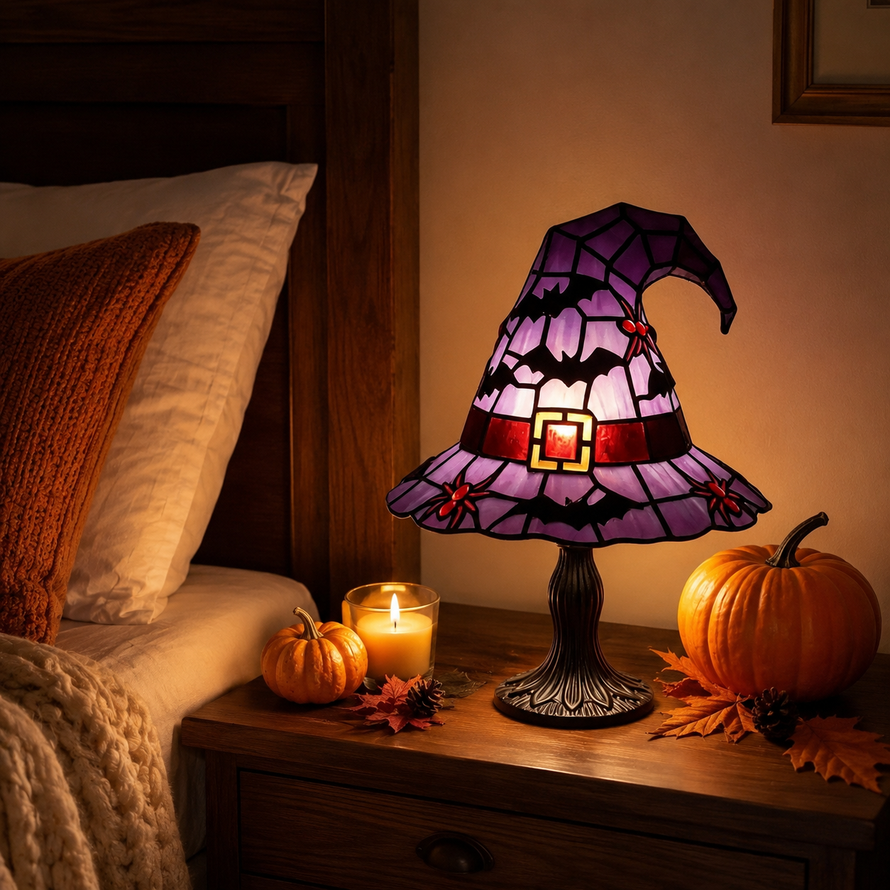Halloween Witch Hat Table Lamp