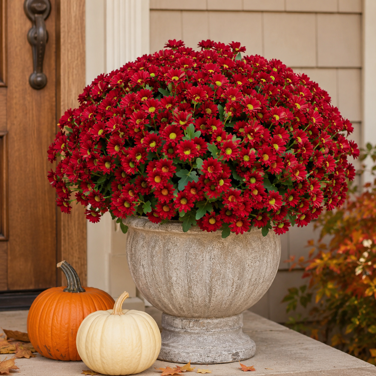 Outdoor Artificial Fall Mums Flower Bundles