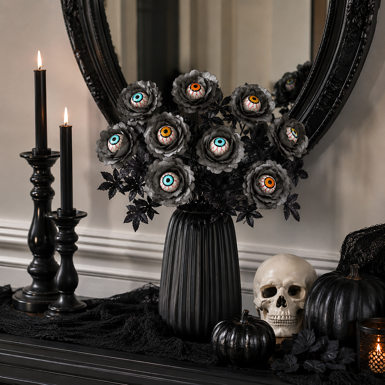 Halloween Eyeball Rose Stems