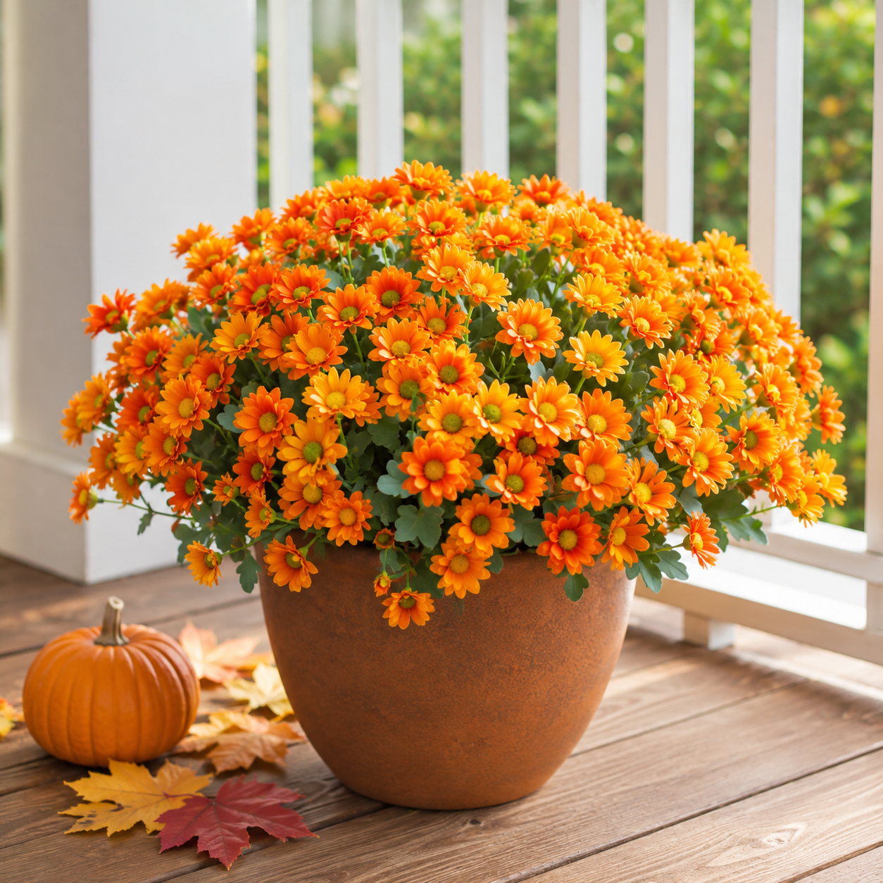 Outdoor Artificial Fall Mums Flower Bundles