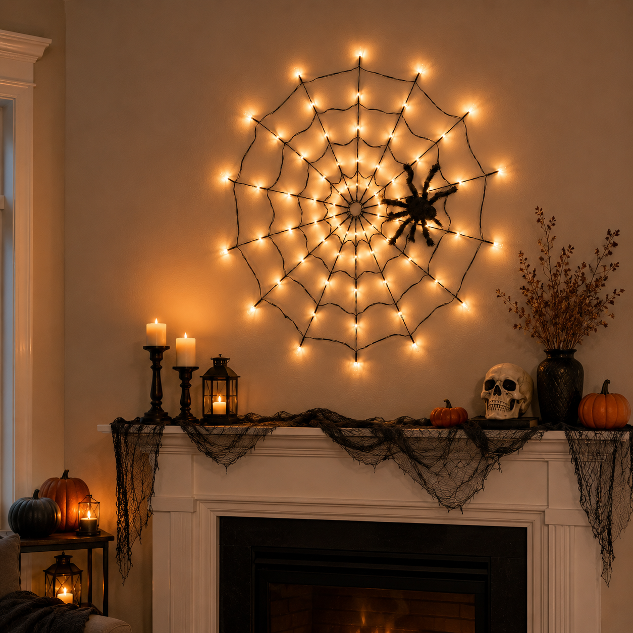 Halloween Spider Web Lights