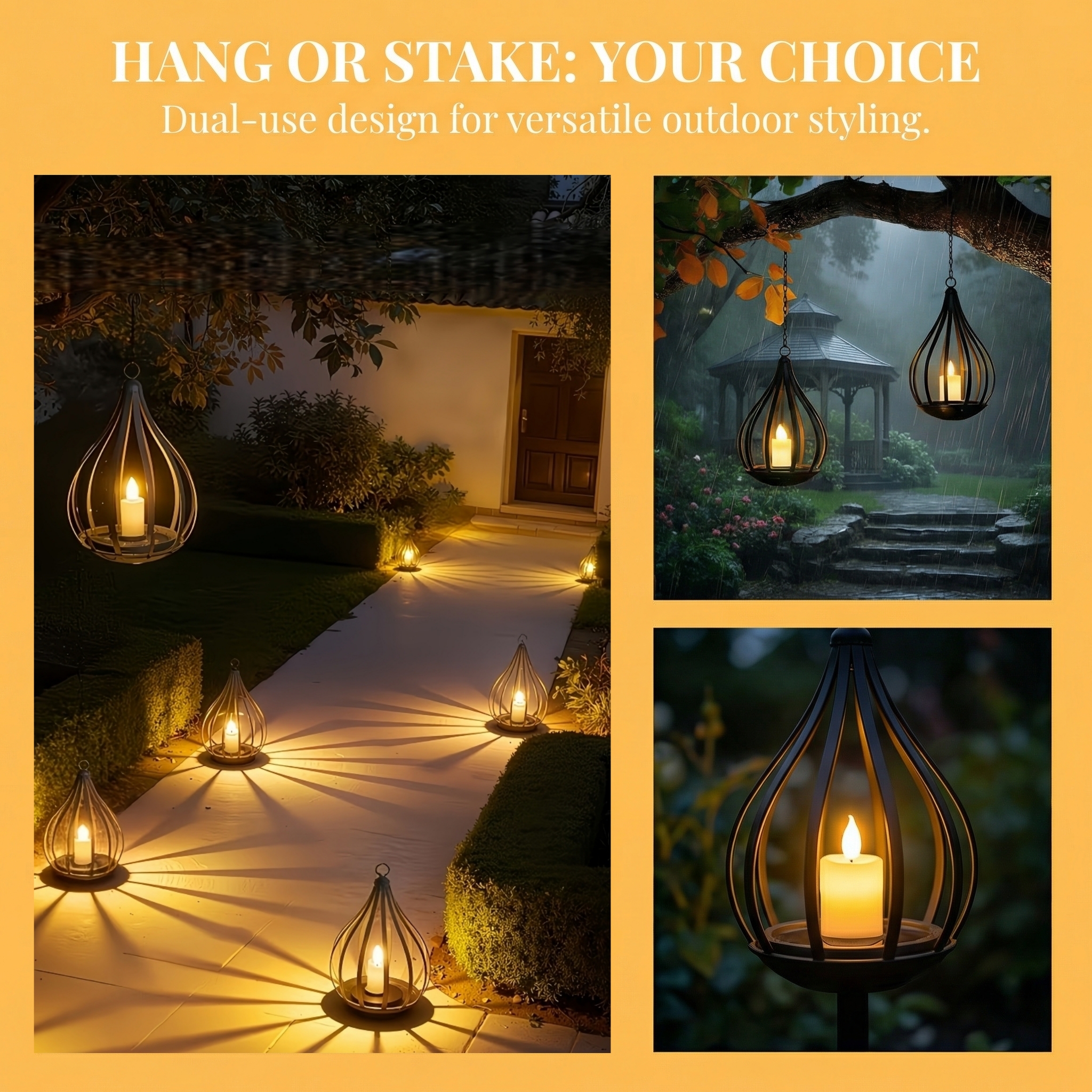 Solar Outdoor Pendant Light