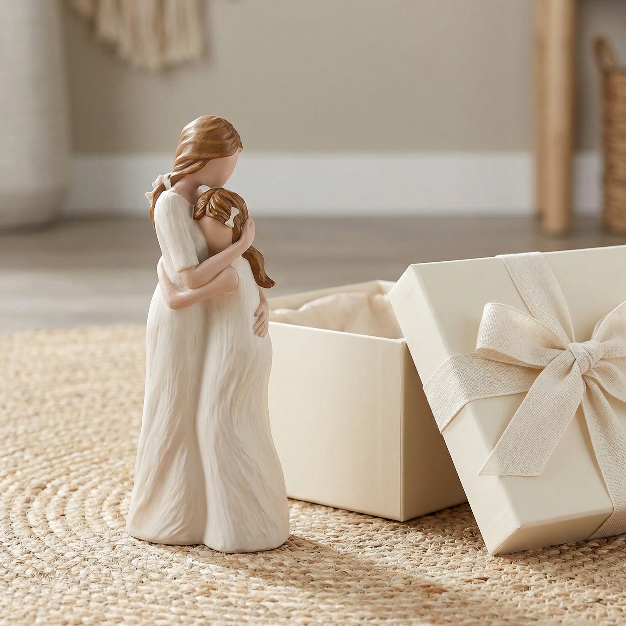 Mother & Daughter Hug Figurine
