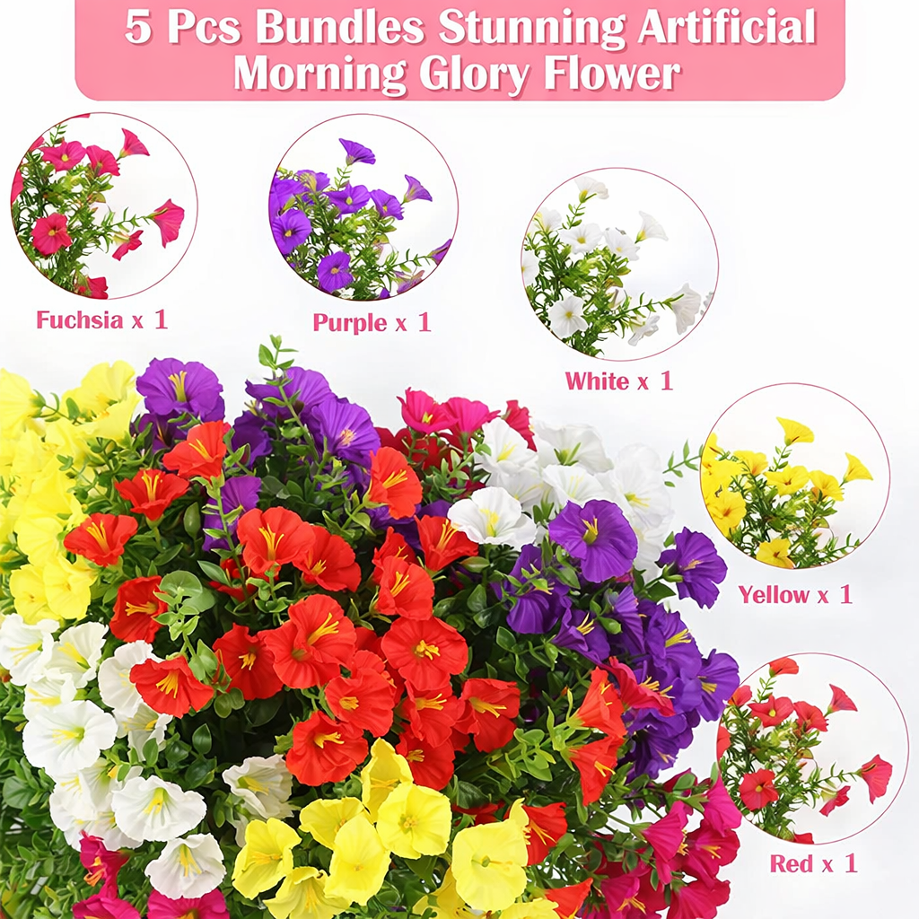 Artificial UV Resistant Eucalyptus Petunia Flowers