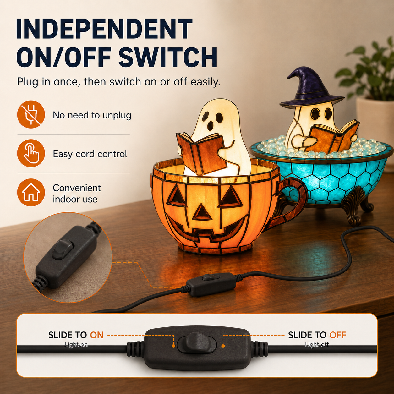 Halloween Ghost Reading Lamp