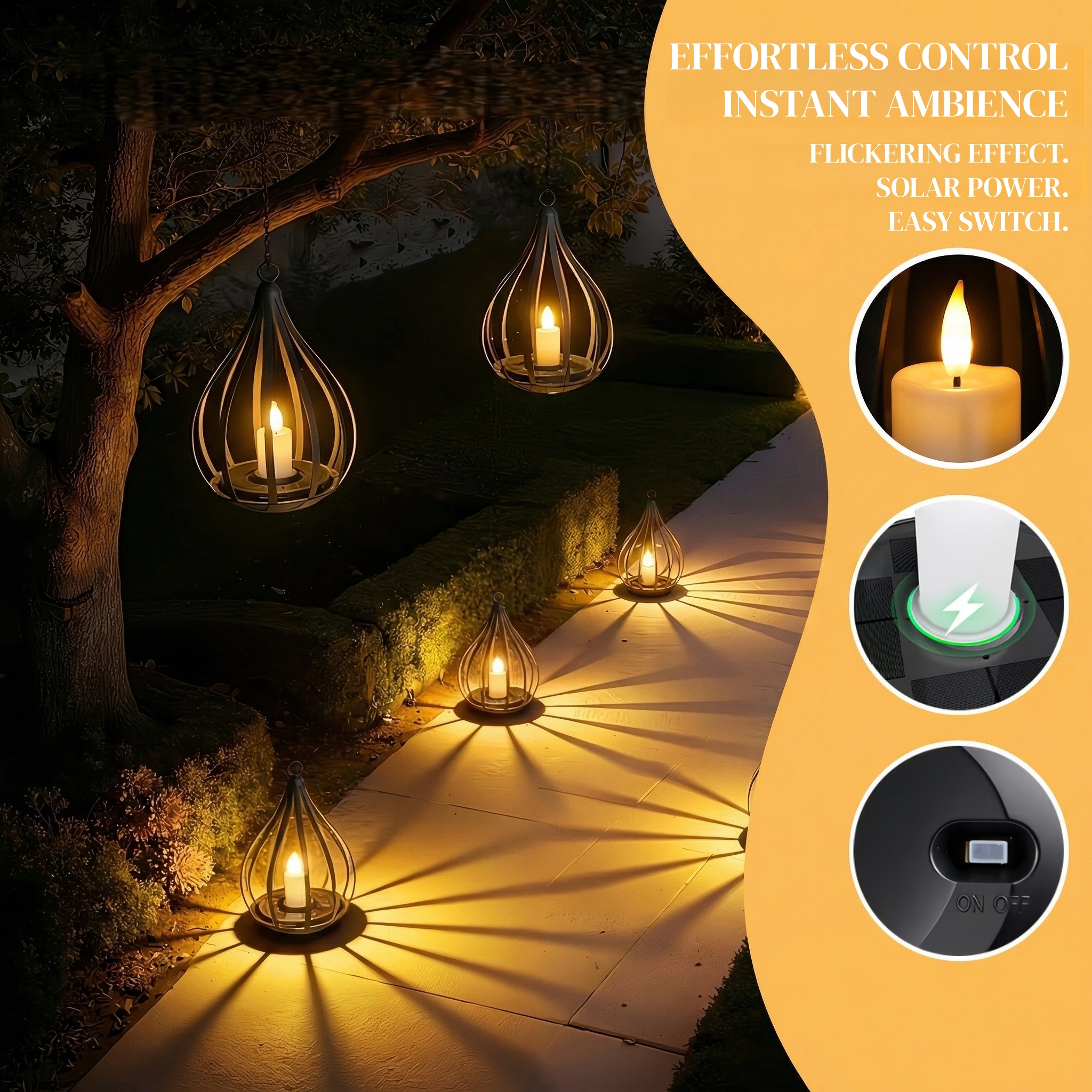 Solar Outdoor Pendant Light
