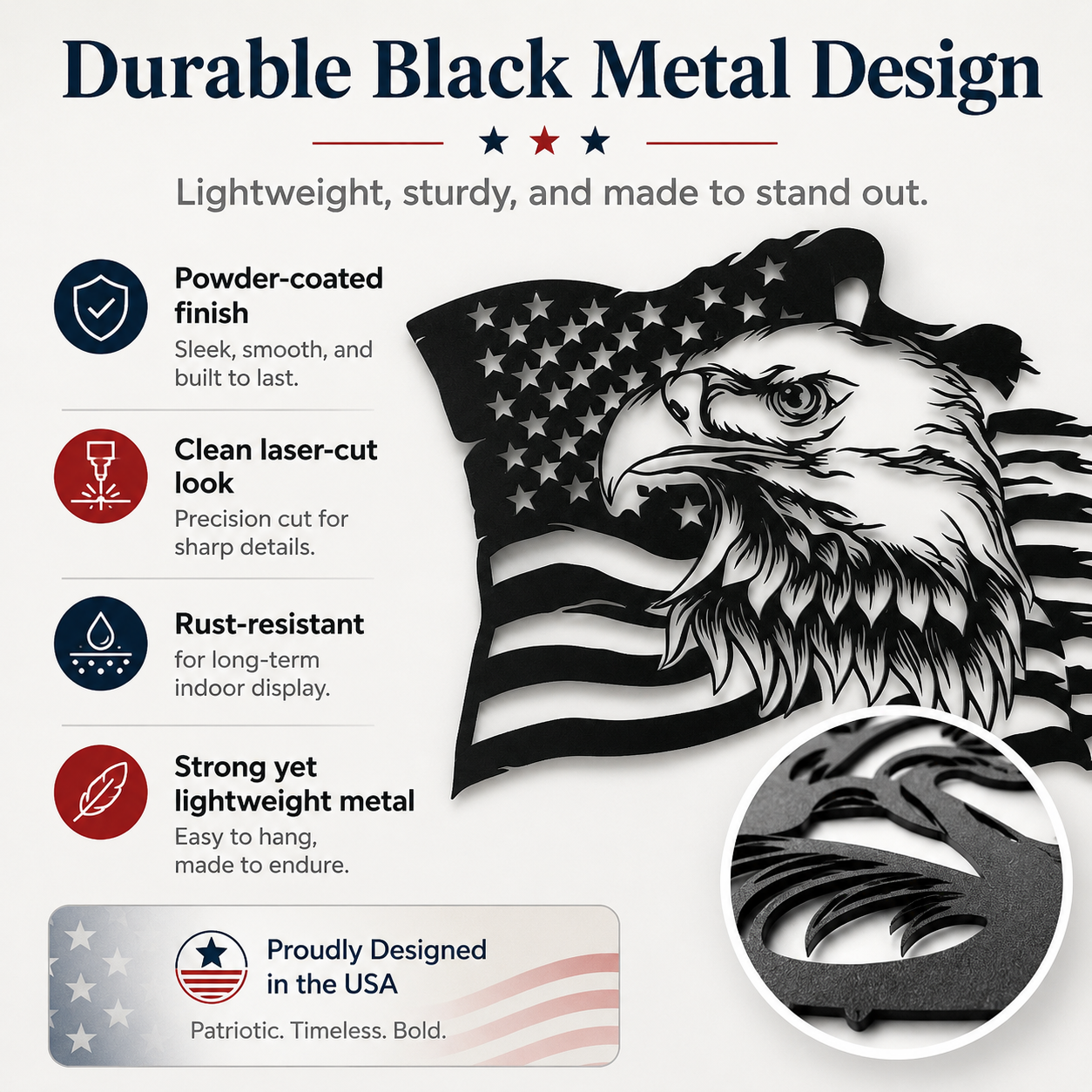 American Eagle Metal Wall Art