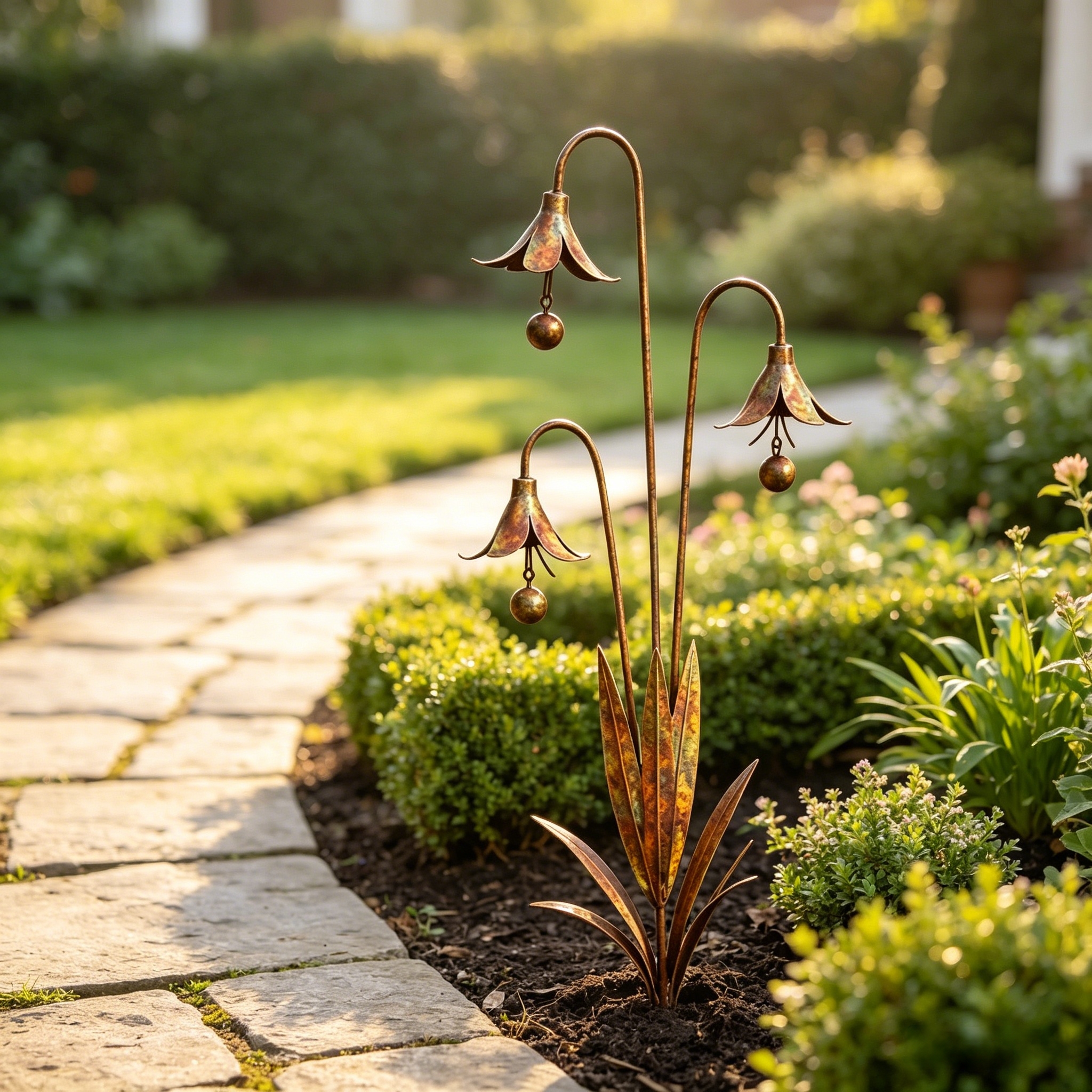 Triple Bluebells Garden Stake
