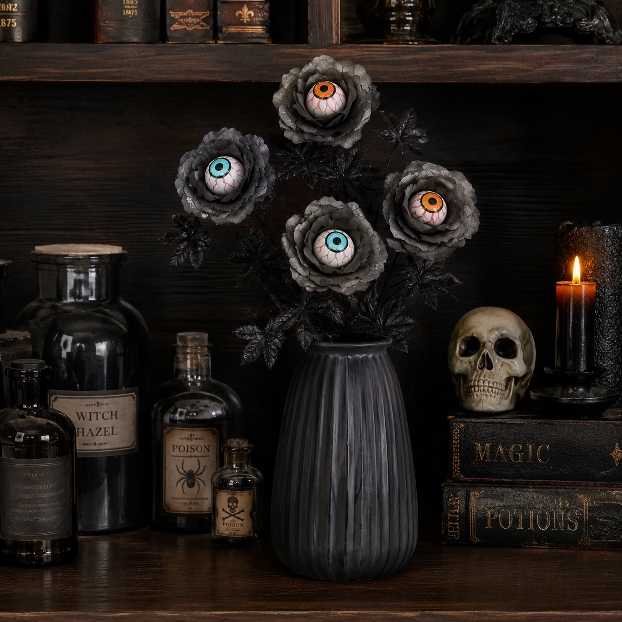 Halloween Eyeball Rose Stems