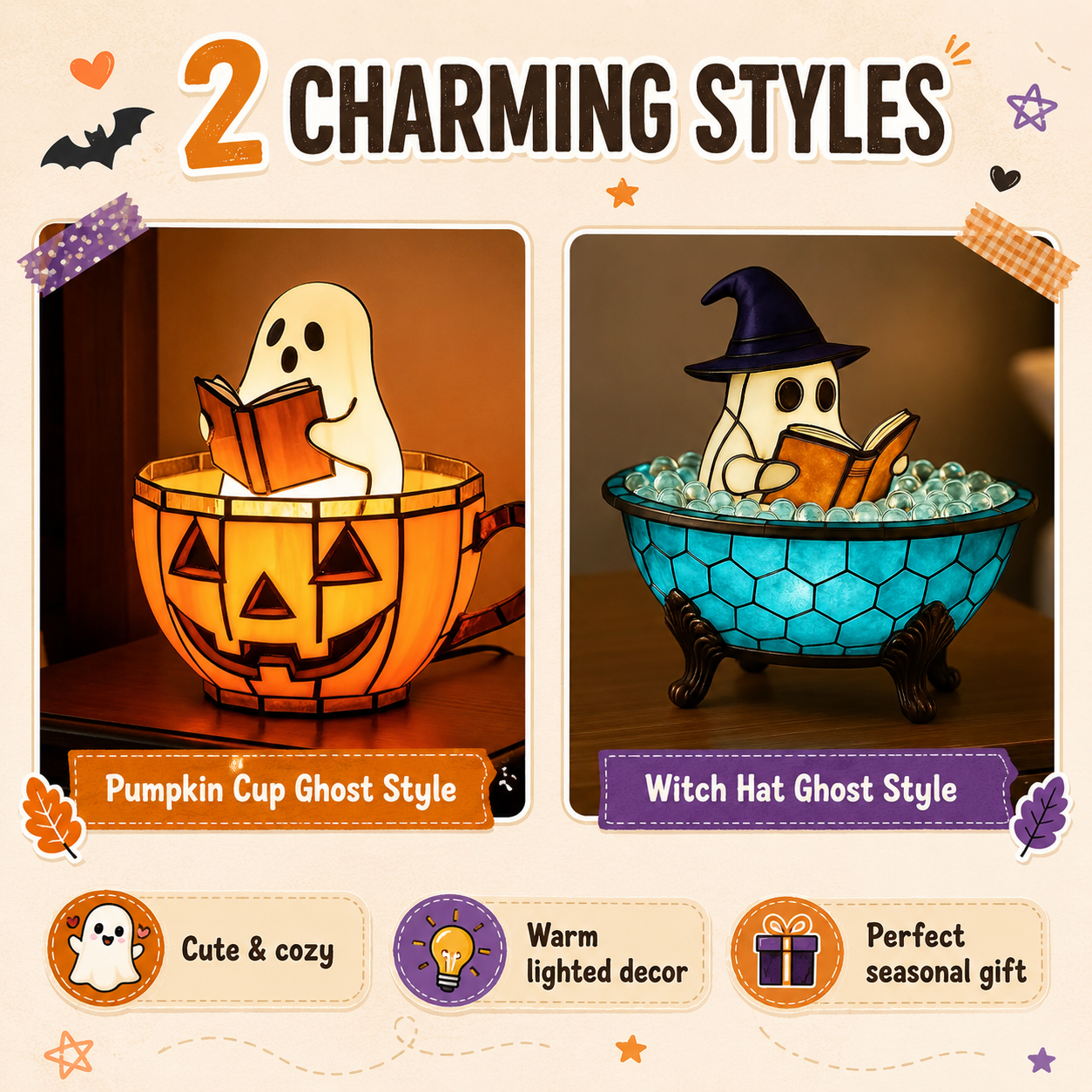 Halloween Ghost Reading Lamp