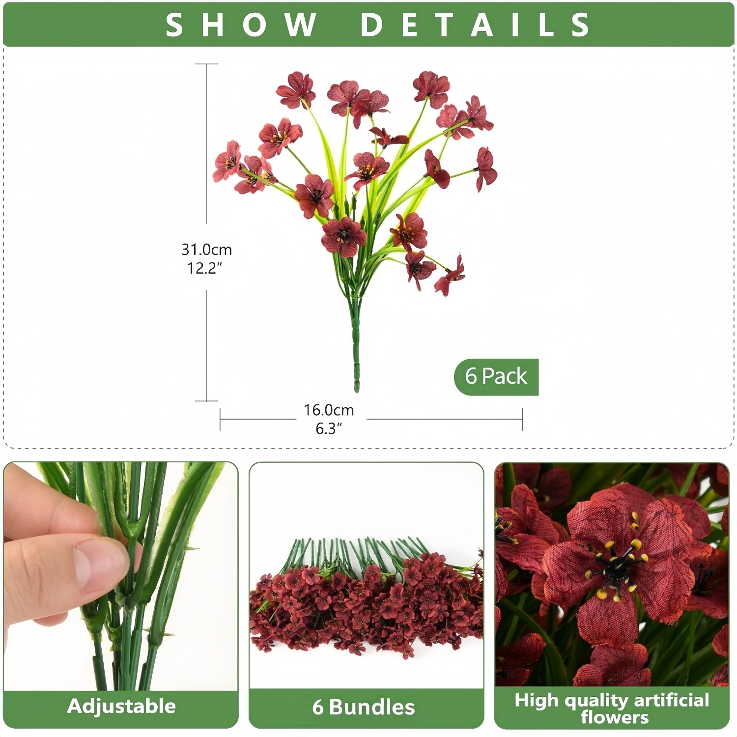 Artificial Faux Silk Daisy Flowers
