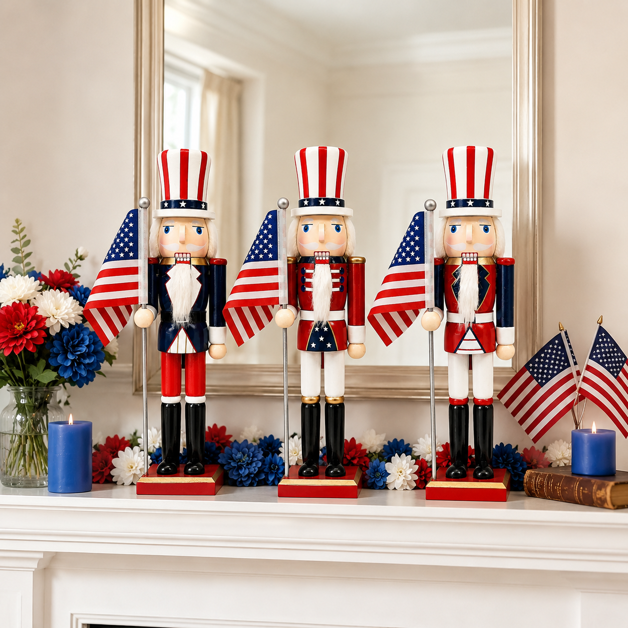 Patriotic Uncle Sam Nutcracker
