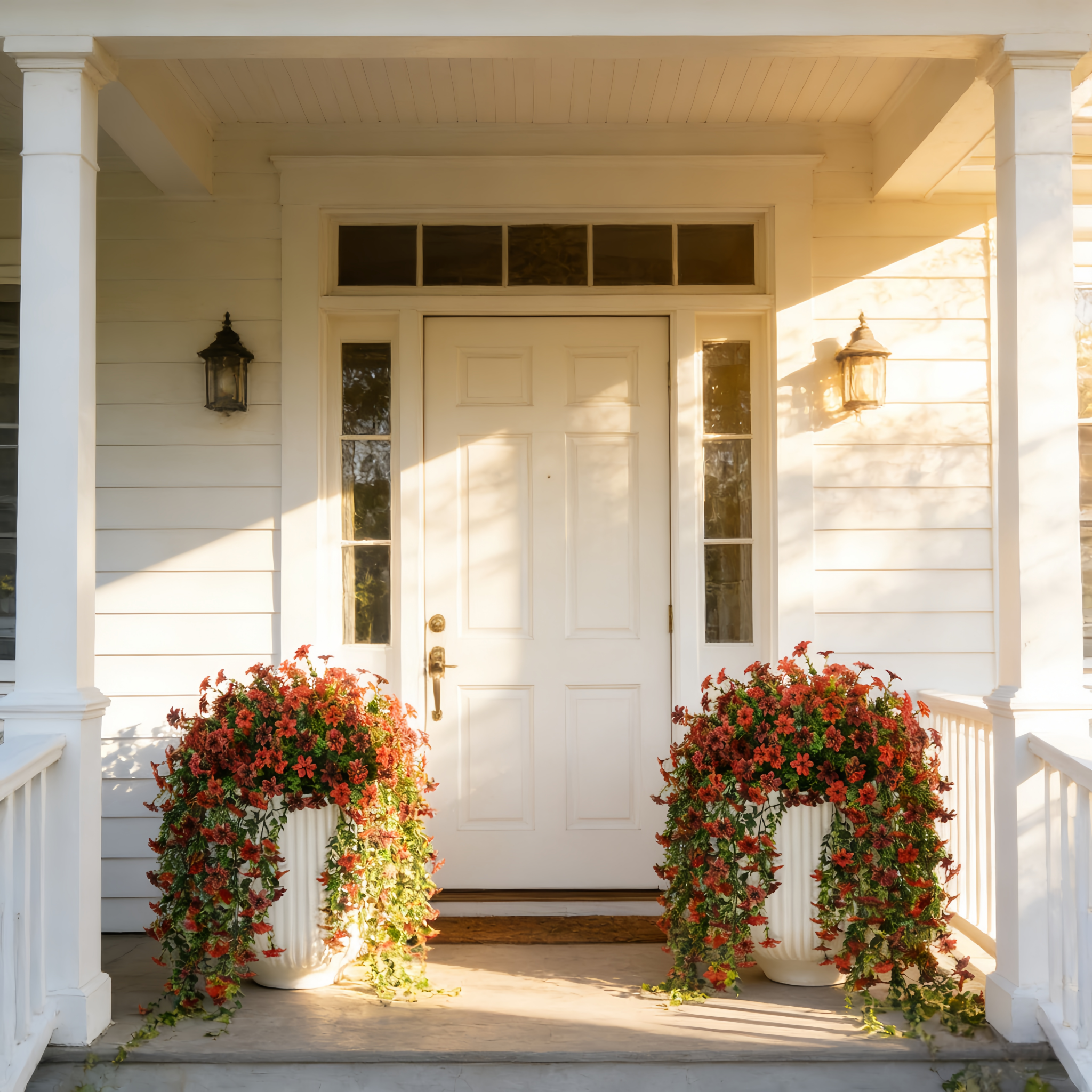 Silk Daisy with Eucalyptus Leaves Hanging Flowers Plants