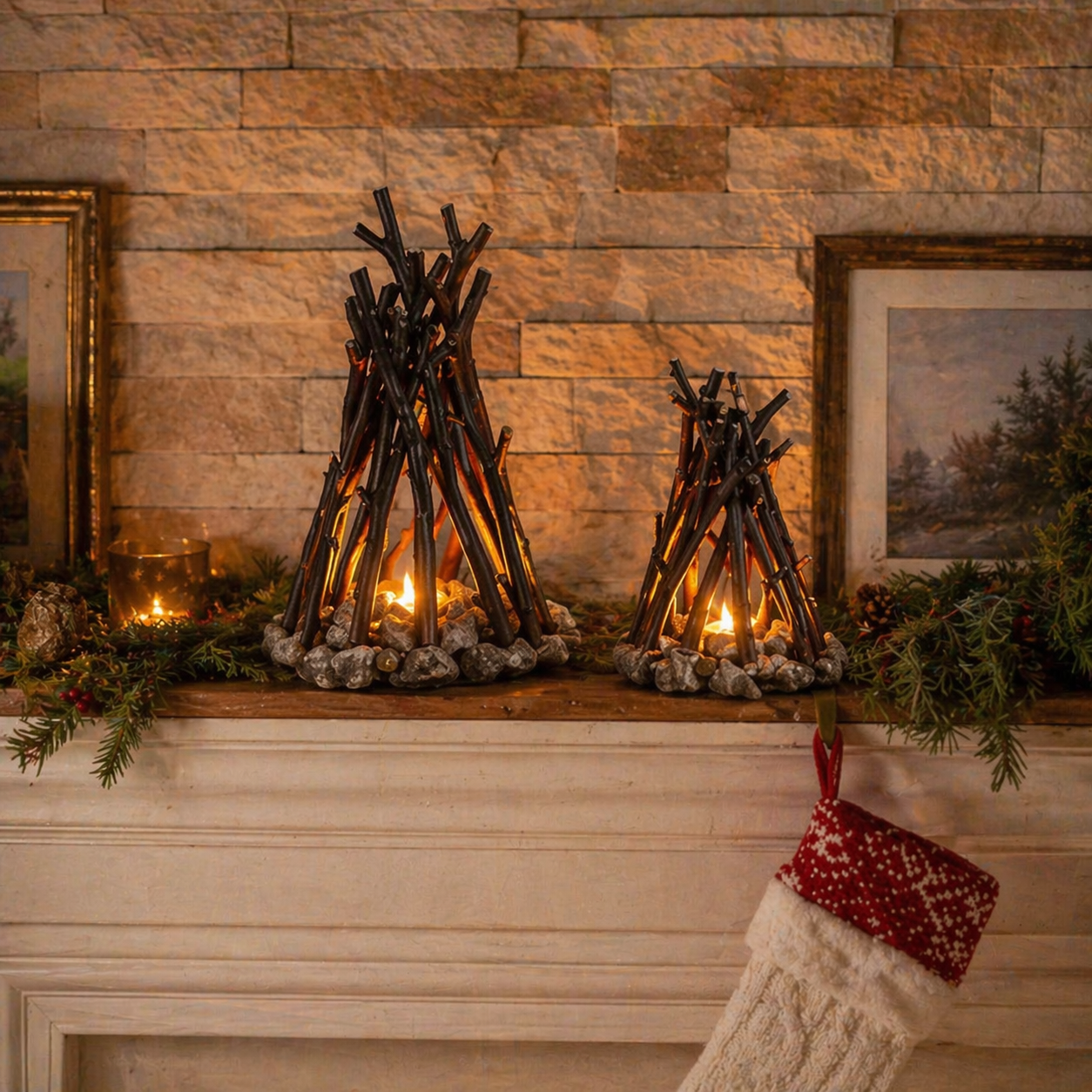 Retro Bonfire night light lamp