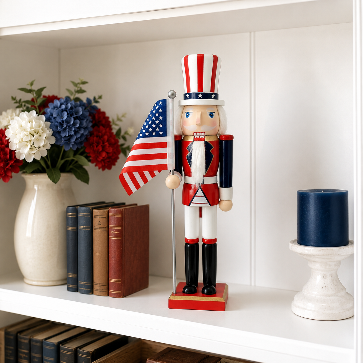Patriotic Uncle Sam Nutcracker