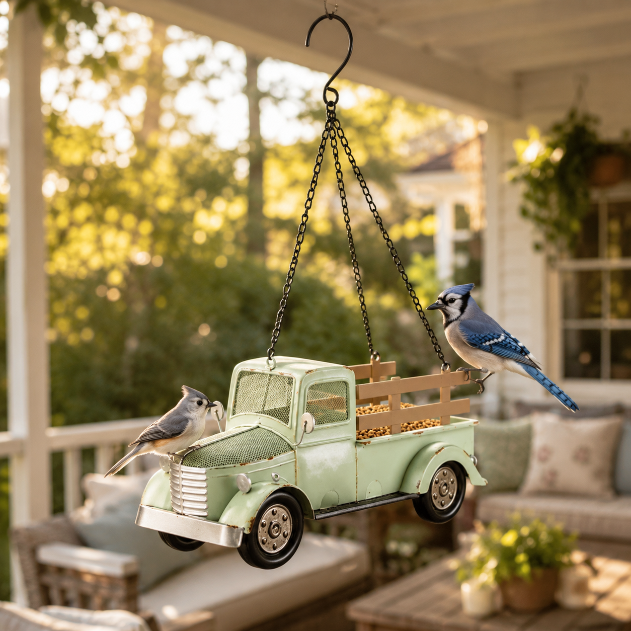 Vintage Pickup Truck Bird Feeder
