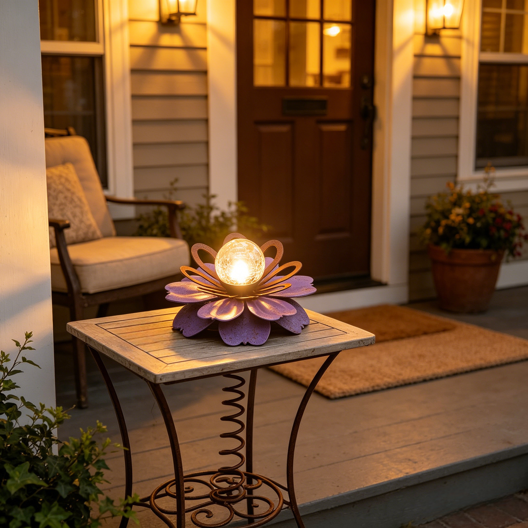 Metal Solar Flower Light