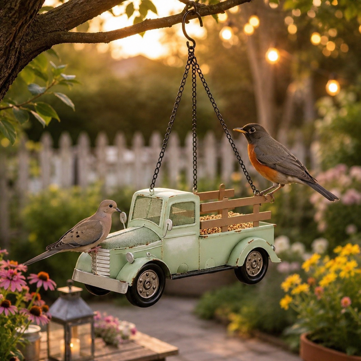 Vintage Pickup Truck Bird Feeder