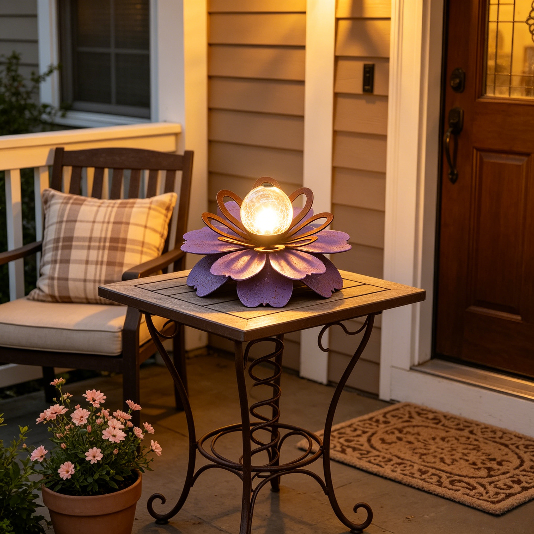 Metal Solar Flower Light
