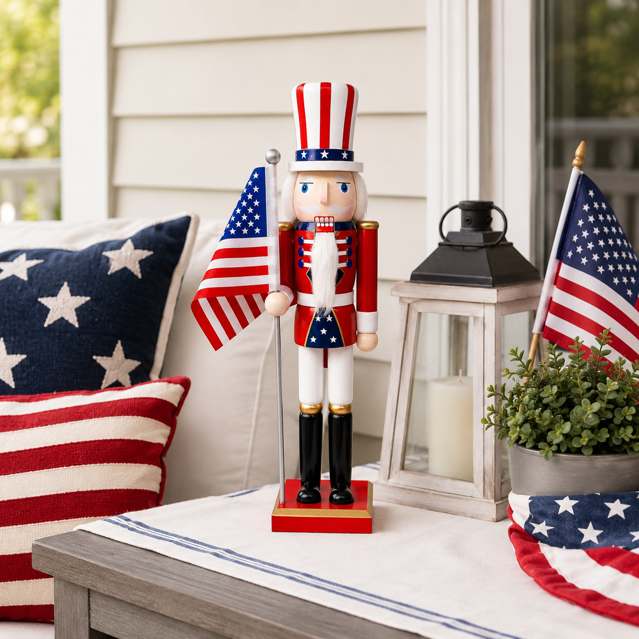 Patriotic Uncle Sam Nutcracker