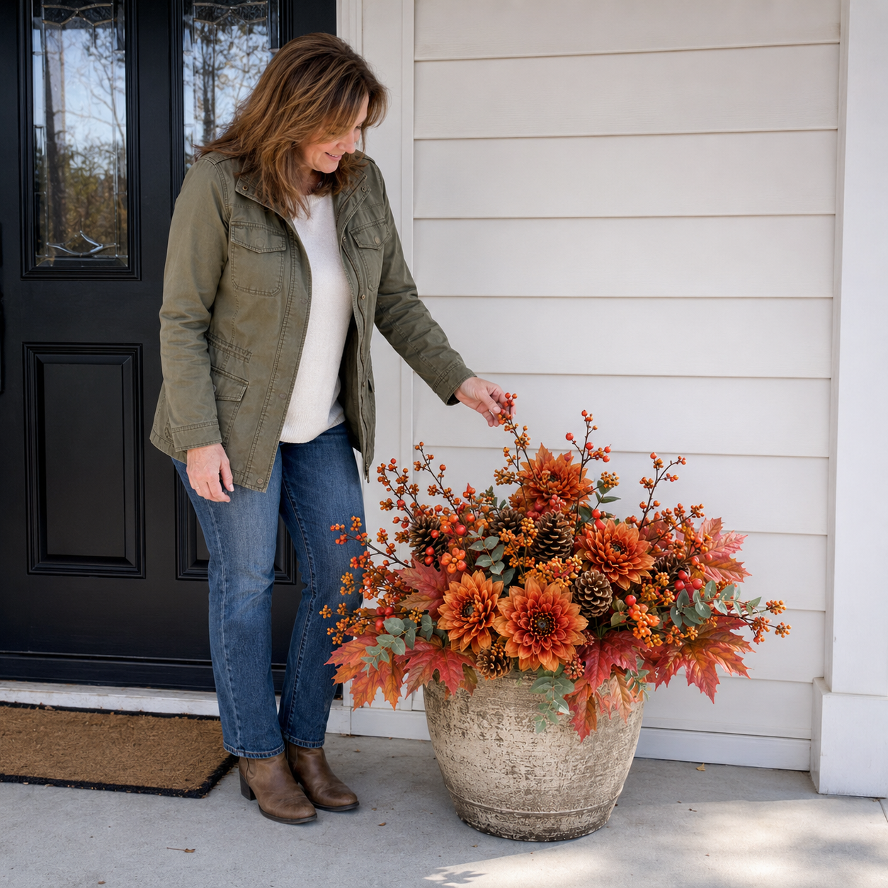 Autumn Harvest Planter Inserts – Set of 6 Realistic Fall Floral Picks